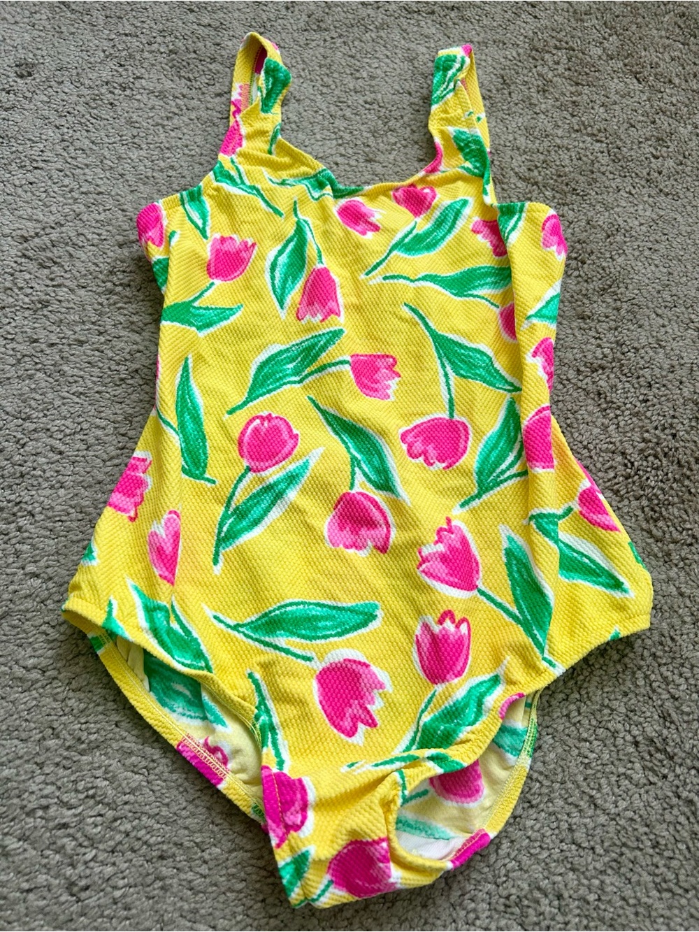 Talbots Kids One Piece Floral Swimsuit